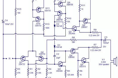 Mạch khuếch đại âm thanh class AB 12V